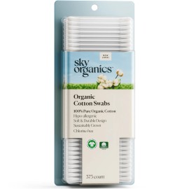 Unbranded (2 pack) Sky Organics Pure and Organic Cotton Swabs for Sensitive Skin