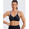 SYROKAN Women's Full Support High Impact Racerback Lightly Lined Underwire