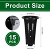 tchrules 15pcs Plastic Deep Plant Nursery Pots,8.66”Tall Tree Pots,Black Deep
