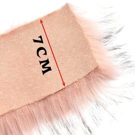 Uposao Faux Fur Ribbon, Christmas Faux Fur Trim Fabric Ribbon, Fluffy Craft Fur DIY Garment Crafts for Christmas Tree Decoration or Wreath Bow Crafts, 7x100cm