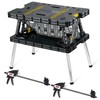 Keter Folding Work Table, Portable Workbench w/ 12" Clamps for