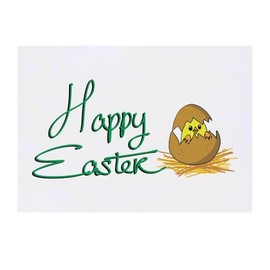 'Happy Easter' Temporary Tattoo - Water Resistant, Skin-Safe, Non-Toxic Transfer (TO00084149)