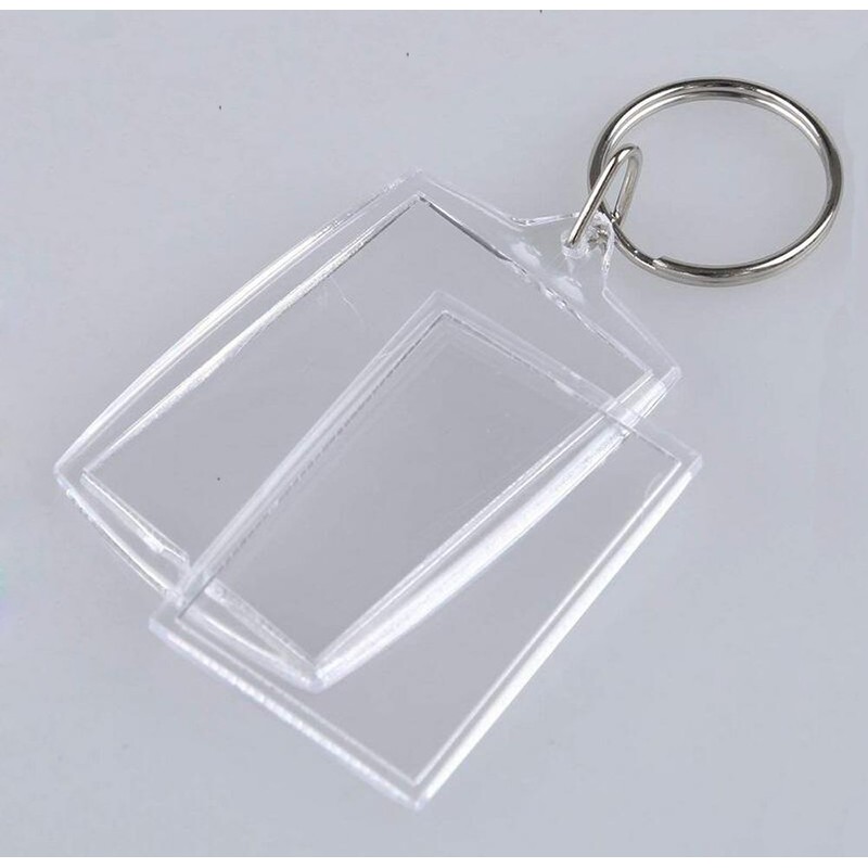 SYBL 10Pcs Acrylic Photo Frame Keychains - Rectangle Blank Photo