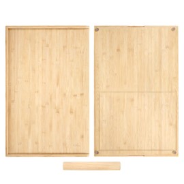 Bamboo Cutting Board Double Sided 28” x 18” with Juice Groove, Large Wooden Cutting Boards for Kitchen, Wood Chopping Board with Side Handles for Fruit, Meat, Kneading Dough