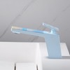Rainly Pastel Blue Single Hole Bathroom Sink Faucet with Tempered