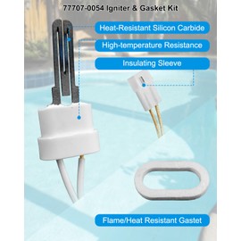77707-0054 Igniter and Gasket Replacement Kit Compatible with Sta-Rite Max-E-Therm Master Temp 200 250 300 400 Pool/Spa Heater