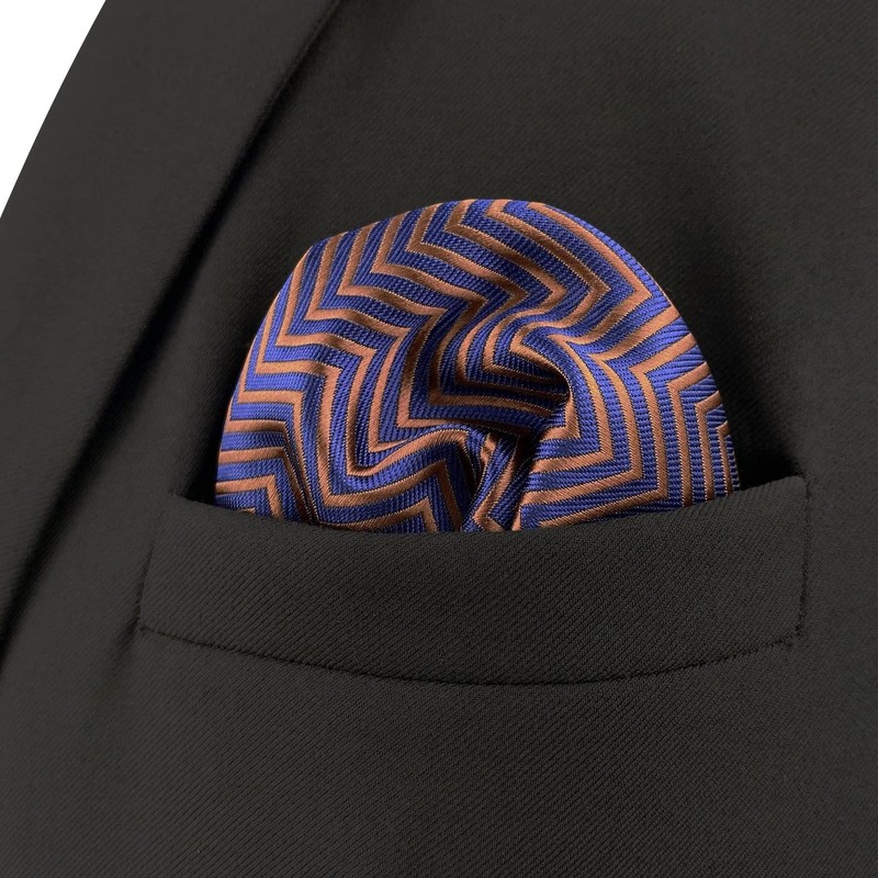 [S&W SHLAX&WING] Men's Necktie Combo Necktie Pocket Square Set Satin