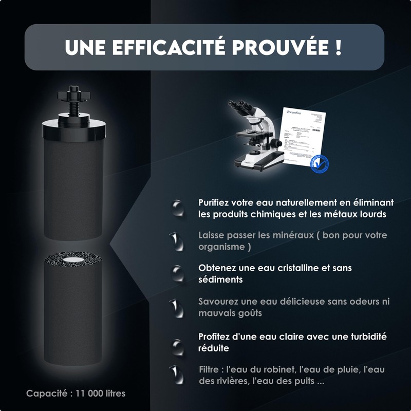 BAYTIZ Berkey Compatible Water Filter Cartridges + UF Gravity Water