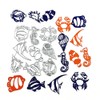 Metal 9pcs Ocean Sea Fish Die Cuts, Animal Crab Conch