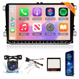 NHOPEEW [2+64 9 Pulgadas Radio Android para VW Golf 5 6 MK5 MK6 Caddy Beetle Jetta Passat Polo Tiguan Touran RCD 330 360/Seat/Skoda con Carplay y Android Auto, GPS, WiFi + Cámara de Marcha Atrás
