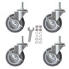 AAGUT M10 X 1.5 Black Industrial Caster Wheels 3 Inch