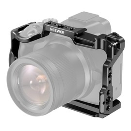 NEEWER R50 Cage Camera Cage Compatible with Canon EOS R50, Aluminium Video Rig with NATO Rail, 1/4 Inch Thread, 3/8 Inch ARRI Holes, Accessory Shoe, Compatible with DJI Gimbals Arca Type QR System,