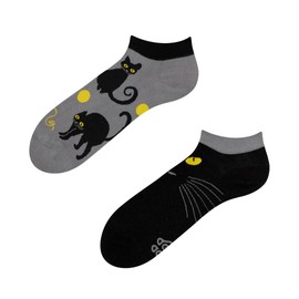 Dedoles Sneaker Socks Low Cut Socks Unisex Women Men Cotton Funny Design Gift Left Right Various Colour Black Cat Eyes Ankle Socks Size 35-38, cat eyes ankle socks