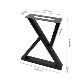 Fronimo 16'' Metal Table Legs for Coffee, Dining, Bench, Desk - Steel Furniture Legs for Bedrooms, Hotels, Restaurants, Bars, Living Rooms, Kitchens