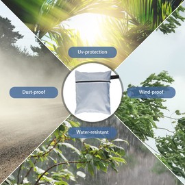 Ihvewuo Caravan Hitch Cover Universal Trailer Jack Cover Waterproof Dust-Proof Tow Hitch Protection Cover Breathable Heavy-Duty Tow Hitch Cover for Caravans Motorhomes Trailer(Grey)