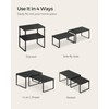 SONGMICS Cabinet Organizer Shelf, Set of 4 Kitchen Counter Shelves,