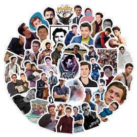 Tom Holland Stickers 63pcs Decals Aesthetic Waterproof Vinyl Pack Stickers for Water Bottle Laptop Cup Adults Phone Skateboard DIY Party