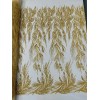 New Creations Fabric & Foam Leaf Design Lace - Gold