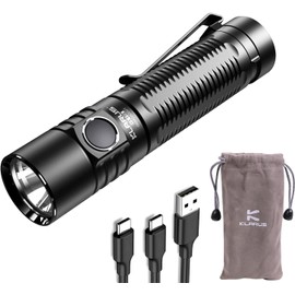 KLARUS G15 4200 High Lumen Pocket EDC Flashlight, 2A USB-C Fast Rechargeable, 200 Hours Long Lasting Compact Flash Light with Clip, IPX8 Waterproof, Portable for Camping, Inspection, Patrol, Emergency