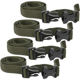 Correas de equipaje de 4 piezas, cinturón de embalaje de maleta ajustable Correa de tienda Hebilla de seguridad doble Cinturón de embalaje de equipaje para almacenamiento de bandas Otros artículos de camping para montañismo.