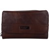 Womens Leather Tri-Fold RFID Protected Money/Coin Holder/Purse - Dark Brown