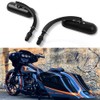 DREAMIZER Black Motorcycle Universal Oval Rear View Side Mirrors Compatible