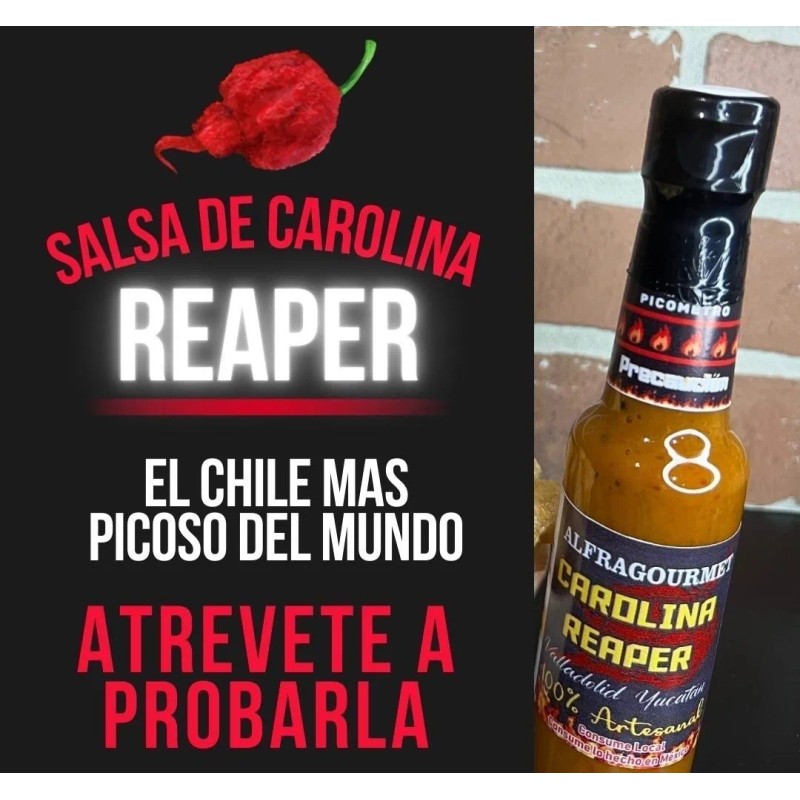 2 Salsas De Carolina Reaper, El Chile Más Picoso Del