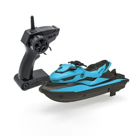 NEXTAKE 2.4GHz RC Motorboat Toy, 1 : 14 Remote Control Motor Boat Model Toy 2 Speed Level RC Motorboat 2 Motors High Speed Marine Motor Water Toy Jet Ski Pool Toy (Blue)