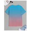 Floerns Men's Summer Streetwear Causal T Shirts Ombre Tropical Print