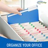 Blue File Folders, 1/3-Cut Tabs, Letter Size, 12-Pack – Durable
