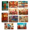 10 London Souvenirs Shiny Photo Magnets - Union Jack British