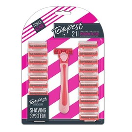 21-Piece Women’s Shaving System | Triple Blade Razor for Sensitive Skin with 20 Refill Cartridges – Smooth & Silky Shave for Legs