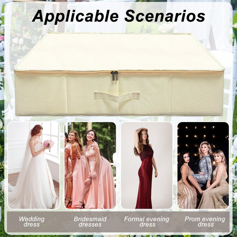 Wedding Dress Storage Box, Wedding Dress Preservation Box with 40