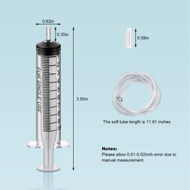 30 Pack 10ml Plastic Syringe Sterile Individual Wrap with Cap, Measurement and Dispensing Syringe Tools for Science Labs, Liquid Measuring, Feeding Pets, Oil or Glue Applicator (30, 10ml)