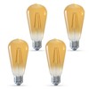 Jensense Edison Bulbs E26 LED Bulb 60 Watt Equivalent, Vintage