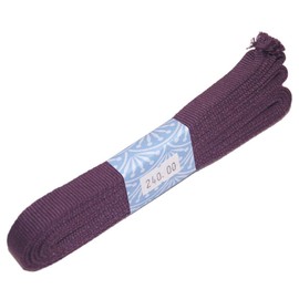 【Banshu Craft】Thread Cord for Swords (Real Swords, Iaido Swords) Bag String 4mm Width Approx. 12mm (For Wakizashi 110cm No. 0 Purple) Sanada String Ancient Purple 100% Cotton Tightens Well