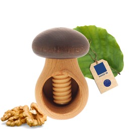 HOFMEISTER® Nussknacker 2.0. mit Metalleinsatz. knackt Jede Nuss. langlebig. hergestellt im EU Familienbetrieb. 10 cm