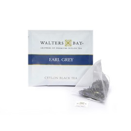 Walters Bay Earl Grey Tea, 15 Count, Premium, Ceylon Black Tea, 100% Hand Plucked, Caffeinated, All Natural, Pyramid Bag, Sri Lankan Tea