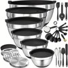 Stainless Steel Mixing Bowl Set, 18pcs/set Including Mixing Bowls &