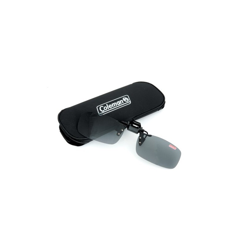 Coleman CL02-2 Clip-on Polarized Sunglasses with Front Pole, One-Touch Attachment,