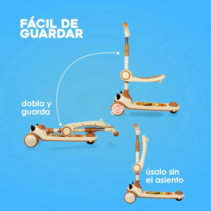 Scooter Patin Del Diablo 3 En 1 Musical Luces Para