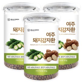 Hello Green Domestic Yeoju Pig Potato Rings 300gX3 (Box) Total 900g / 헬로우그린 국내산 여주 돼지감자환 300gX3(통) 총900g