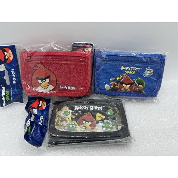 Unbranded Angry Birds (Set of 3) Trifold Kids Wallet Money