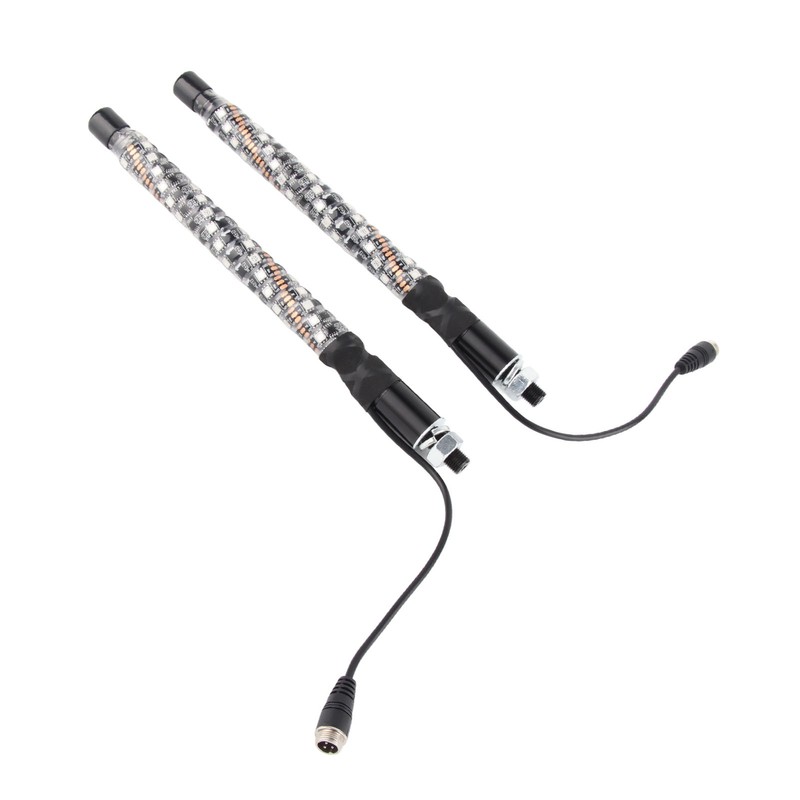 1ft LED Whip Lights 12‑24V 20 Colors IP67 Waterproof Overload
