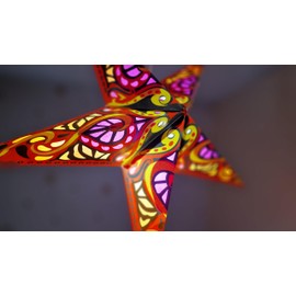 Yepsio YEPSIO Paper Star Lantern Lampshade Light Shades Large 60cm Star Hanging Decorations for Christmas Wedding Home Decoration Birthday Party (Yellow, Orange, Multi)