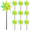 Hausse 10 Pack Reflective Pinwheels Wind Spinner, Extra Sparkly Pinwheel