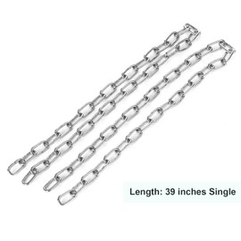 CCYODECO 2 Pack Extension Chain with 4 Carabiners Snap Hook for Hammocks and Chairs, 450 Lbs Capacity, 39 inches Length