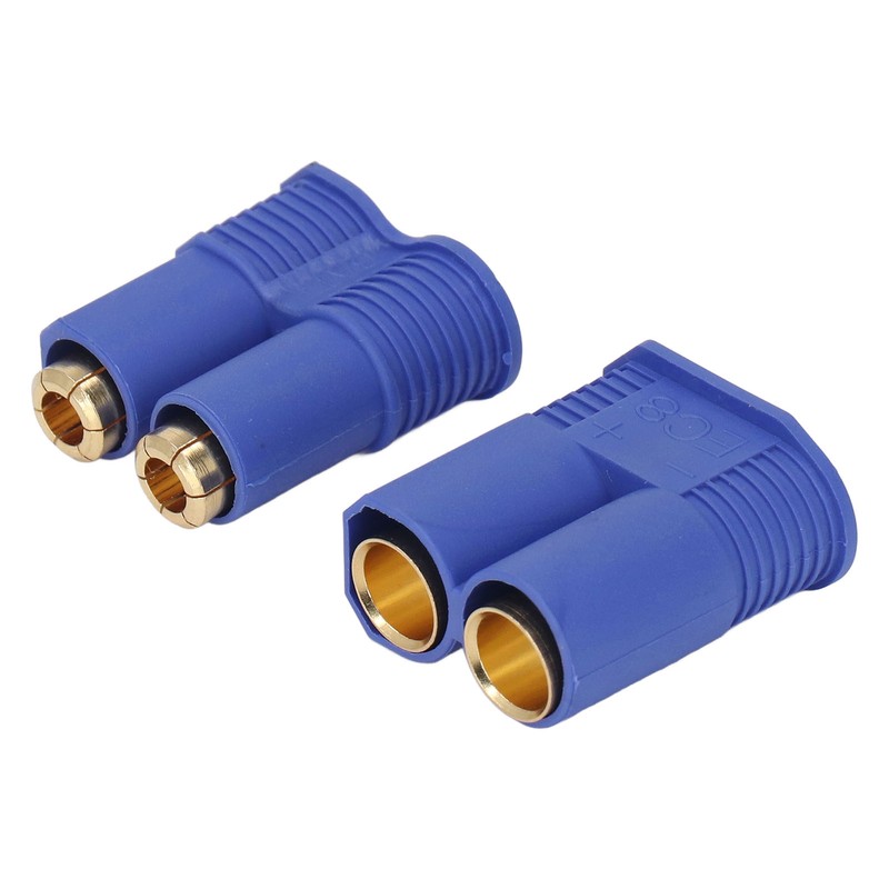 10 Set EC8 Plug 8mm Brass Gold Plated Male Female