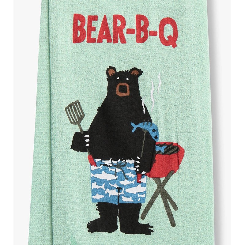 Little Blue House Kitchen Hand/Dish Towels, Bear-B-Q, One Size