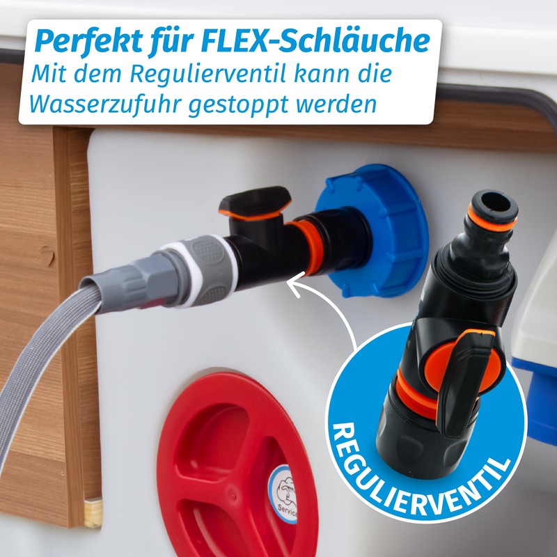 MaJoCompTec® Watertwin Water Tank Filling Adapter | Motorhome Caravan Water